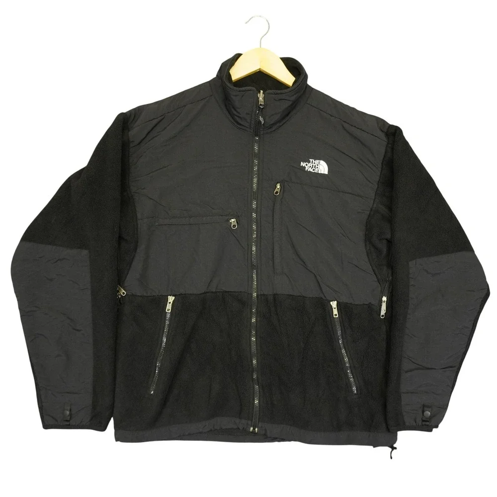 The North Face Denali Jacket Mens Medium Black Polartec Fleece Full Zip Sweater